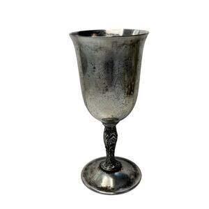 Vntg WM Rogers Silverplate Metal Goblet Chalice Phi Alpha Honor Society Etched